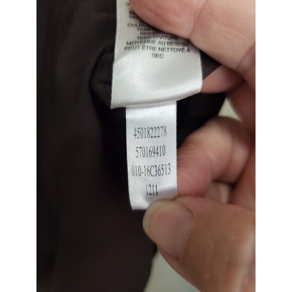 Chico's Brown Woven Cold Shoulder Button-Up Blouse Size 2 Large - Picture 7 of 7